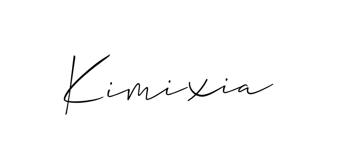 Create a beautiful signature design for name Kimixia. With this signature (Allison_Script) fonts, you can make a handwritten signature for free. Kimixia signature style 2 images and pictures png