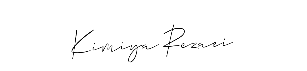 It looks lik you need a new signature style for name Kimiya Rezaei. Design unique handwritten (Allison_Script) signature with our free signature maker in just a few clicks. Kimiya Rezaei signature style 2 images and pictures png