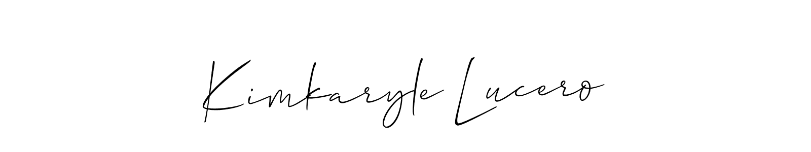 This is the best signature style for the Kimkaryle Lucero name. Also you like these signature font (Allison_Script). Mix name signature. Kimkaryle Lucero signature style 2 images and pictures png