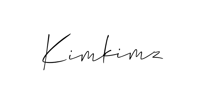 How to make Kimkimz signature? Allison_Script is a professional autograph style. Create handwritten signature for Kimkimz name. Kimkimz signature style 2 images and pictures png