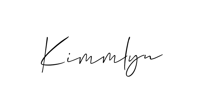 Kimmlyn stylish signature style. Best Handwritten Sign (Allison_Script) for my name. Handwritten Signature Collection Ideas for my name Kimmlyn. Kimmlyn signature style 2 images and pictures png