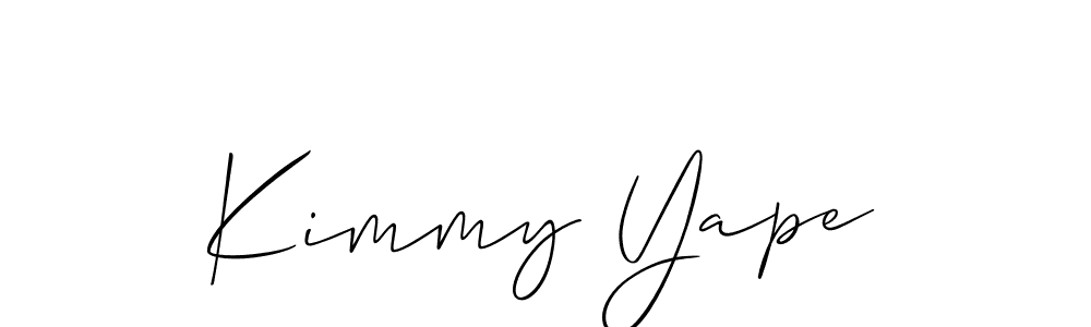 if you are searching for the best signature style for your name Kimmy Yape. so please give up your signature search. here we have designed multiple signature styles  using Allison_Script. Kimmy Yape signature style 2 images and pictures png