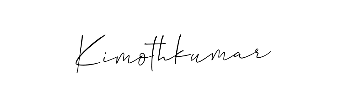 Use a signature maker to create a handwritten signature online. With this signature software, you can design (Allison_Script) your own signature for name Kimothkumar. Kimothkumar signature style 2 images and pictures png