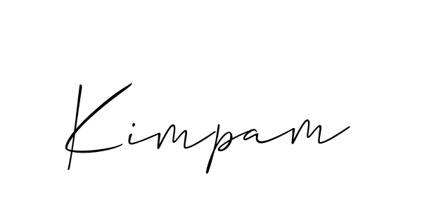 The best way (Allison_Script) to make a short signature is to pick only two or three words in your name. The name Kimpam include a total of six letters. For converting this name. Kimpam signature style 2 images and pictures png