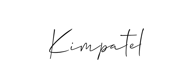 Make a beautiful signature design for name Kimpatel. With this signature (Allison_Script) style, you can create a handwritten signature for free. Kimpatel signature style 2 images and pictures png