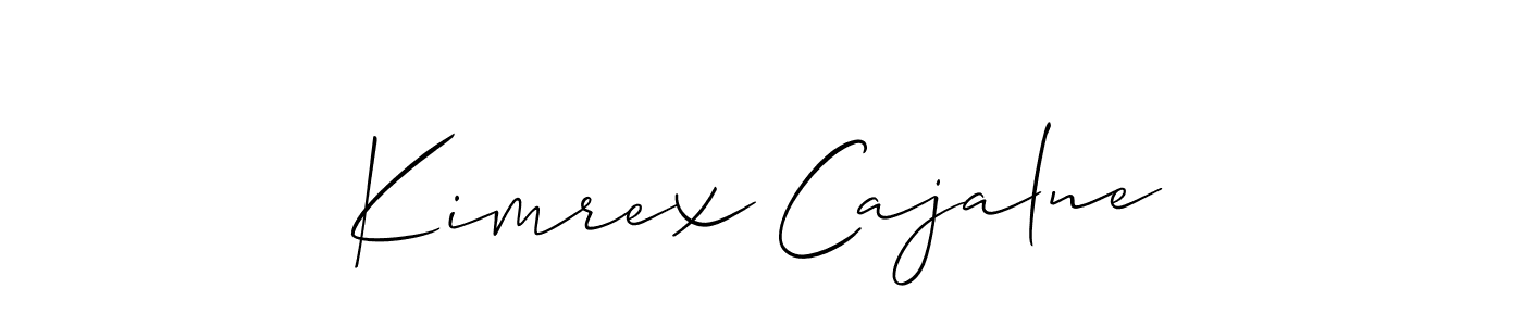 How to make Kimrex Cajalne signature? Allison_Script is a professional autograph style. Create handwritten signature for Kimrex Cajalne name. Kimrex Cajalne signature style 2 images and pictures png