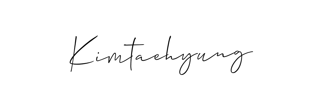 You should practise on your own different ways (Allison_Script) to write your name (Kimtaehyung) in signature. don't let someone else do it for you. Kimtaehyung signature style 2 images and pictures png