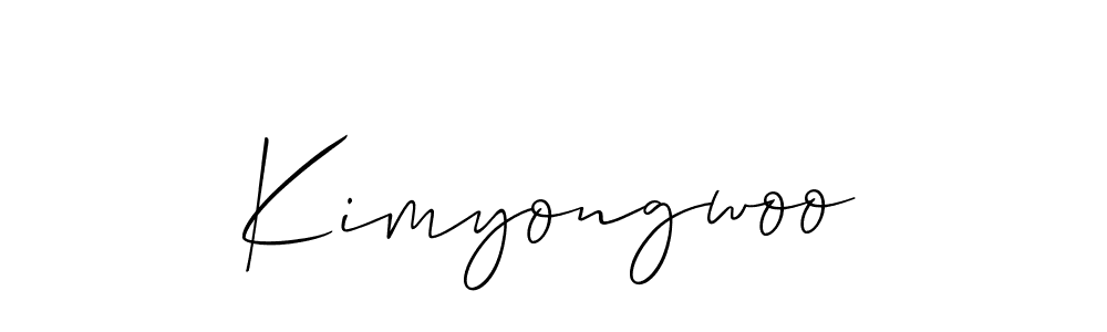 Use a signature maker to create a handwritten signature online. With this signature software, you can design (Allison_Script) your own signature for name Kimyongwoo. Kimyongwoo signature style 2 images and pictures png