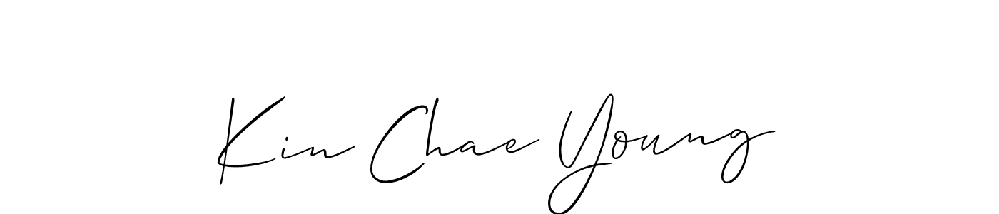 Use a signature maker to create a handwritten signature online. With this signature software, you can design (Allison_Script) your own signature for name Kin Chae Young. Kin Chae Young signature style 2 images and pictures png