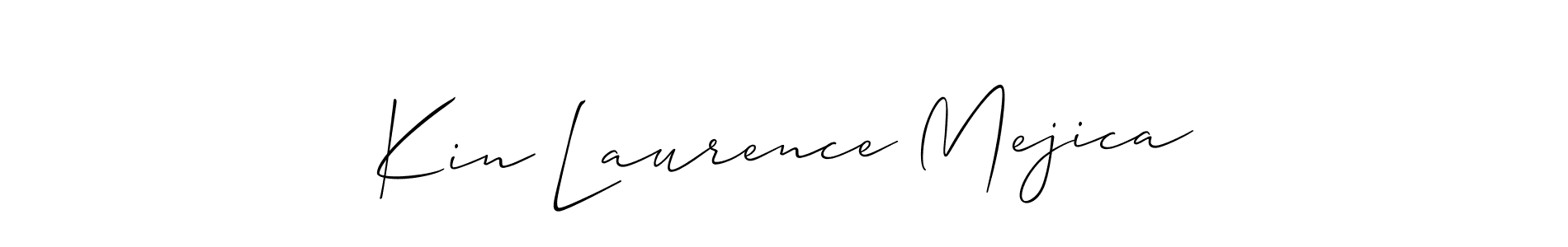 This is the best signature style for the Kin Laurence Mejica name. Also you like these signature font (Allison_Script). Mix name signature. Kin Laurence Mejica signature style 2 images and pictures png