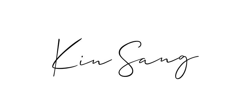 How to make Kin Sang signature? Allison_Script is a professional autograph style. Create handwritten signature for Kin Sang name. Kin Sang signature style 2 images and pictures png