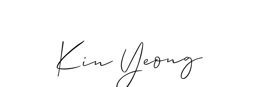 Allison_Script is a professional signature style that is perfect for those who want to add a touch of class to their signature. It is also a great choice for those who want to make their signature more unique. Get Kin Yeong name to fancy signature for free. Kin Yeong signature style 2 images and pictures png