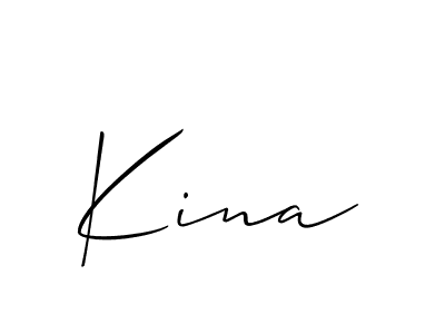 Also we have Kina name is the best signature style. Create professional handwritten signature collection using Allison_Script autograph style. Kina signature style 2 images and pictures png