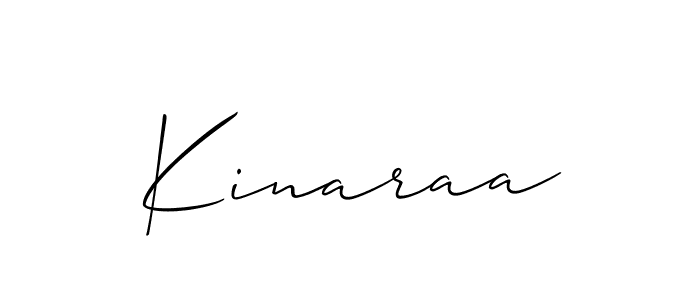 Design your own signature with our free online signature maker. With this signature software, you can create a handwritten (Allison_Script) signature for name Kinaraa. Kinaraa signature style 2 images and pictures png