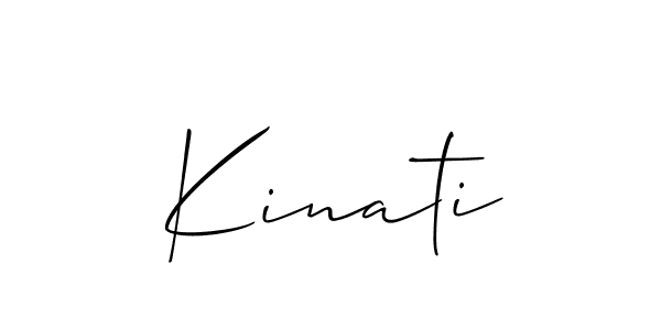 You should practise on your own different ways (Allison_Script) to write your name (Kinati) in signature. don't let someone else do it for you. Kinati signature style 2 images and pictures png