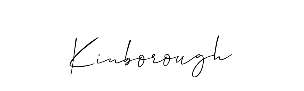 Design your own signature with our free online signature maker. With this signature software, you can create a handwritten (Allison_Script) signature for name Kinborough. Kinborough signature style 2 images and pictures png