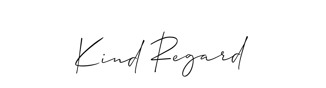 Use a signature maker to create a handwritten signature online. With this signature software, you can design (Allison_Script) your own signature for name Kind Regard. Kind Regard signature style 2 images and pictures png