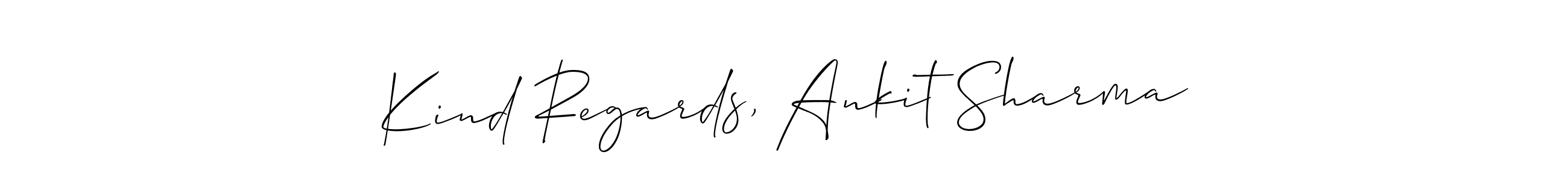 Also we have Kind Regards, Ankit Sharma name is the best signature style. Create professional handwritten signature collection using Allison_Script autograph style. Kind Regards, Ankit Sharma signature style 2 images and pictures png