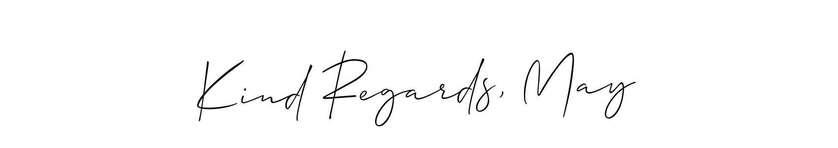 The best way (Allison_Script) to make a short signature is to pick only two or three words in your name. The name Kind Regards, May include a total of six letters. For converting this name. Kind Regards, May signature style 2 images and pictures png