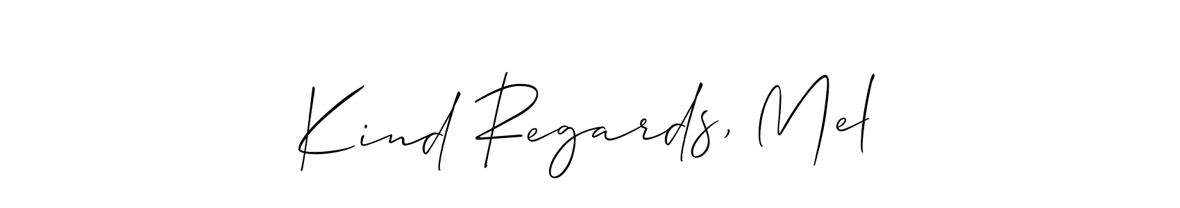 You can use this online signature creator to create a handwritten signature for the name Kind Regards, Mel. This is the best online autograph maker. Kind Regards, Mel signature style 2 images and pictures png