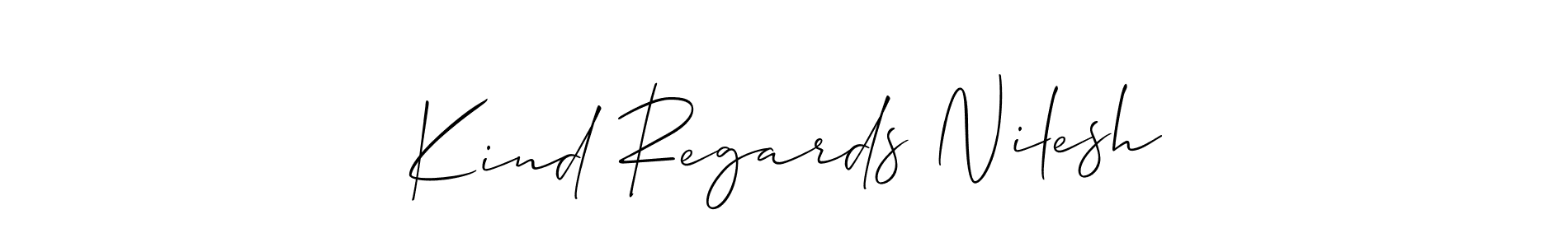 Kind Regards Nilesh stylish signature style. Best Handwritten Sign (Allison_Script) for my name. Handwritten Signature Collection Ideas for my name Kind Regards Nilesh. Kind Regards Nilesh signature style 2 images and pictures png