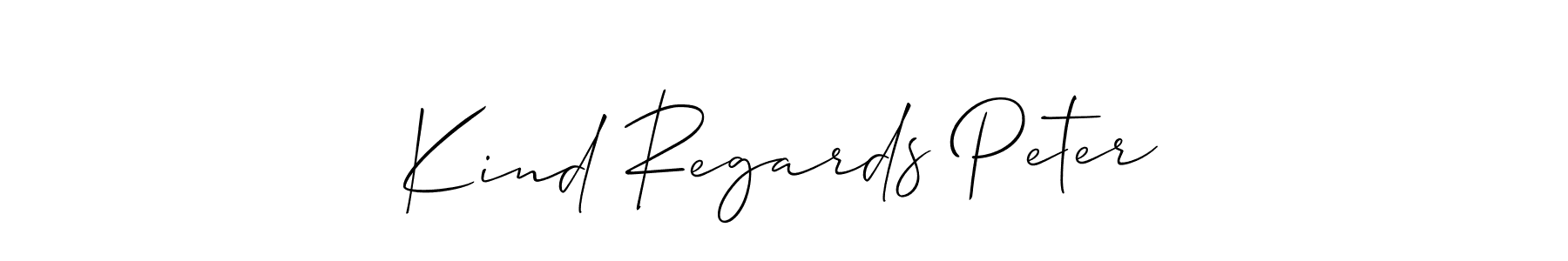 It looks lik you need a new signature style for name Kind Regards Peter. Design unique handwritten (Allison_Script) signature with our free signature maker in just a few clicks. Kind Regards Peter signature style 2 images and pictures png