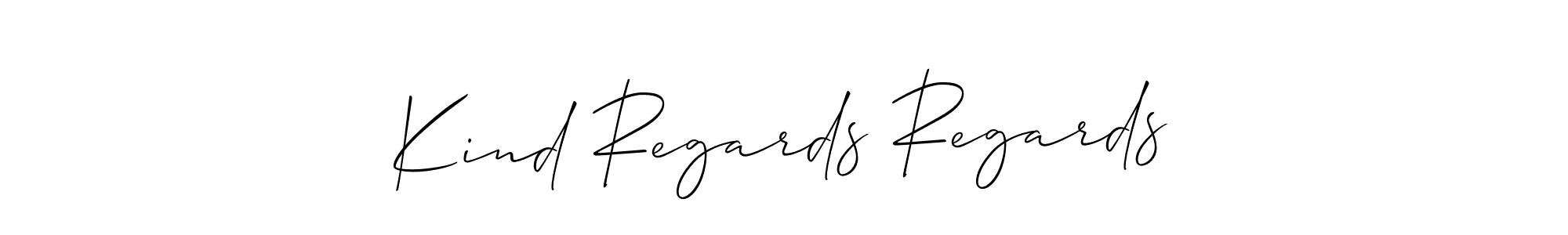 Design your own signature with our free online signature maker. With this signature software, you can create a handwritten (Allison_Script) signature for name Kind Regards Regards. Kind Regards Regards signature style 2 images and pictures png