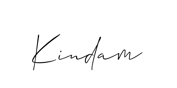 How to make Kindam signature? Allison_Script is a professional autograph style. Create handwritten signature for Kindam name. Kindam signature style 2 images and pictures png
