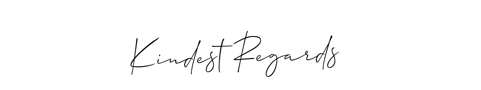 Best and Professional Signature Style for Kindest Regards ;). Allison_Script Best Signature Style Collection. Kindest Regards ;) signature style 2 images and pictures png