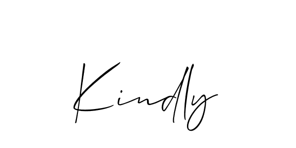 How to make Kindly name signature. Use Allison_Script style for creating short signs online. This is the latest handwritten sign. Kindly signature style 2 images and pictures png