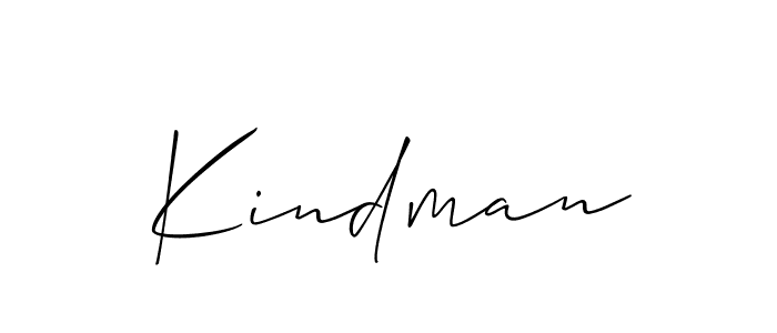 The best way (Allison_Script) to make a short signature is to pick only two or three words in your name. The name Kindman include a total of six letters. For converting this name. Kindman signature style 2 images and pictures png