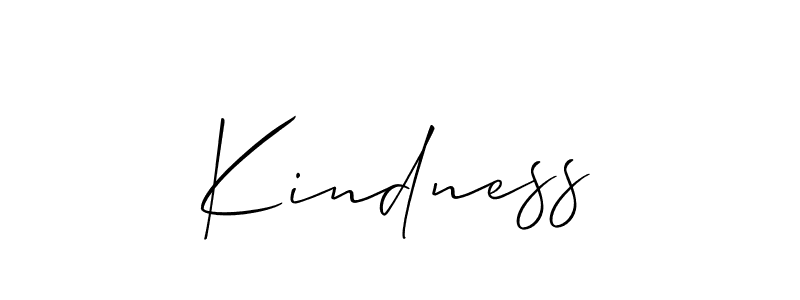 Use a signature maker to create a handwritten signature online. With this signature software, you can design (Allison_Script) your own signature for name Kindness. Kindness signature style 2 images and pictures png