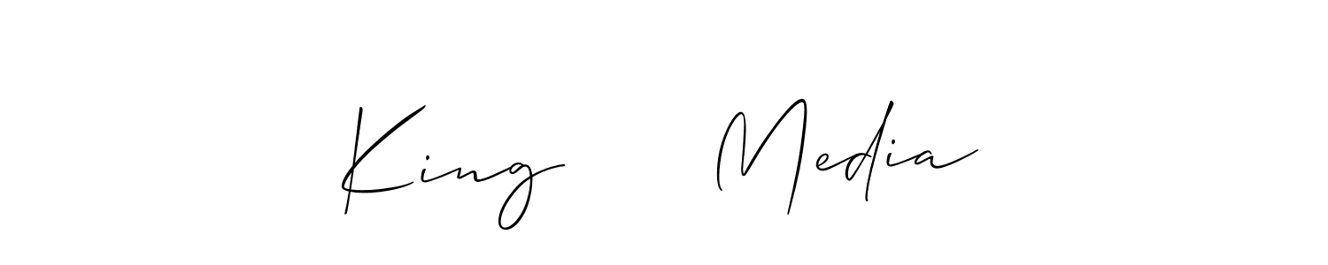 Design your own signature with our free online signature maker. With this signature software, you can create a handwritten (Allison_Script) signature for name King      Media. King      Media signature style 2 images and pictures png
