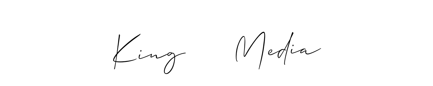 Design your own signature with our free online signature maker. With this signature software, you can create a handwritten (Allison_Script) signature for name King      Media. King      Media signature style 2 images and pictures png