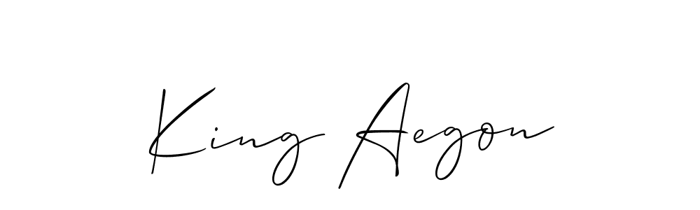 King Aegon stylish signature style. Best Handwritten Sign (Allison_Script) for my name. Handwritten Signature Collection Ideas for my name King Aegon. King Aegon signature style 2 images and pictures png