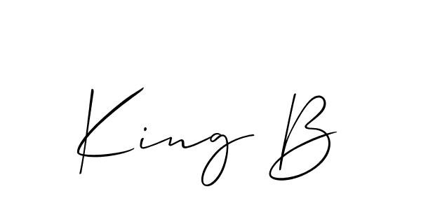 Make a short King B signature style. Manage your documents anywhere anytime using Allison_Script. Create and add eSignatures, submit forms, share and send files easily. King B signature style 2 images and pictures png