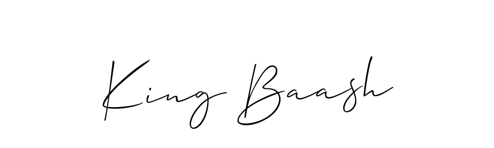 Also You can easily find your signature by using the search form. We will create King Baash name handwritten signature images for you free of cost using Allison_Script sign style. King Baash signature style 2 images and pictures png