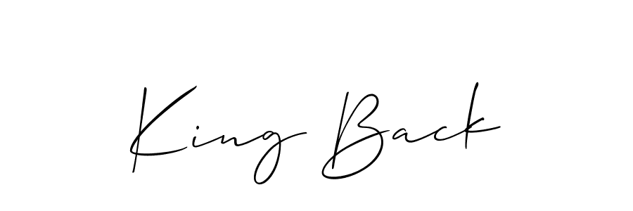 It looks lik you need a new signature style for name King Back. Design unique handwritten (Allison_Script) signature with our free signature maker in just a few clicks. King Back signature style 2 images and pictures png