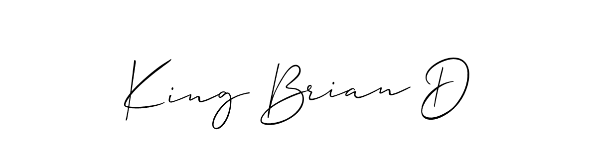 Create a beautiful signature design for name King Brian D. With this signature (Allison_Script) fonts, you can make a handwritten signature for free. King Brian D signature style 2 images and pictures png