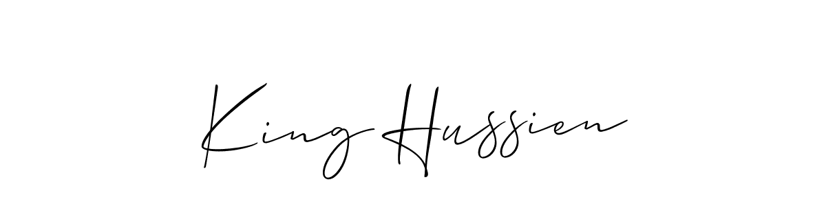 It looks lik you need a new signature style for name King Hussien. Design unique handwritten (Allison_Script) signature with our free signature maker in just a few clicks. King Hussien signature style 2 images and pictures png