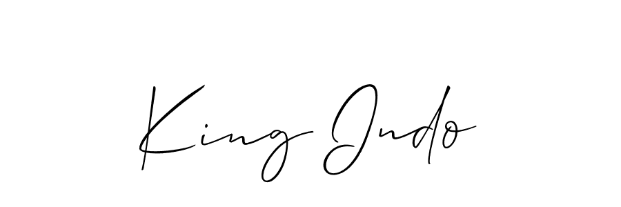 Design your own signature with our free online signature maker. With this signature software, you can create a handwritten (Allison_Script) signature for name King Indo. King Indo signature style 2 images and pictures png