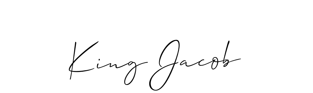 It looks lik you need a new signature style for name King Jacob. Design unique handwritten (Allison_Script) signature with our free signature maker in just a few clicks. King Jacob signature style 2 images and pictures png