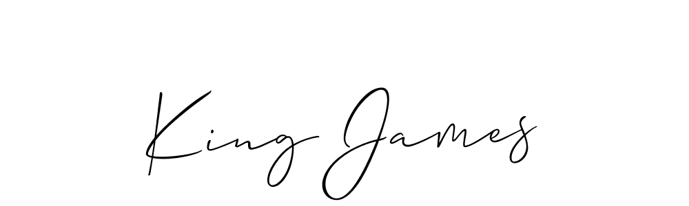 Create a beautiful signature design for name King James. With this signature (Allison_Script) fonts, you can make a handwritten signature for free. King James signature style 2 images and pictures png