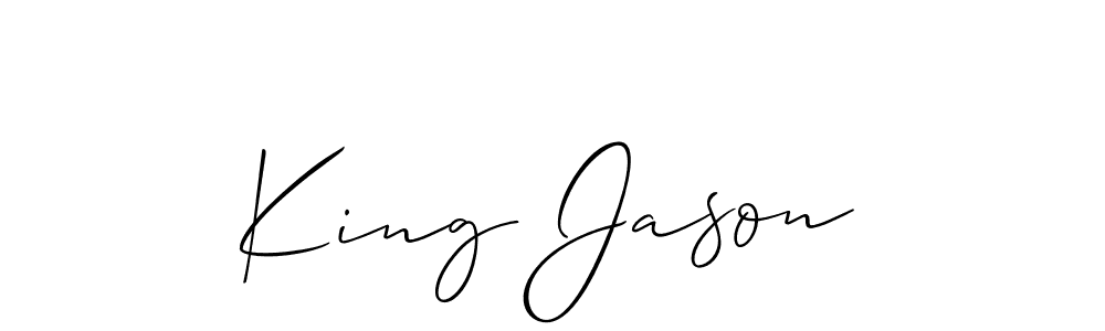 How to make King Jason signature? Allison_Script is a professional autograph style. Create handwritten signature for King Jason name. King Jason signature style 2 images and pictures png