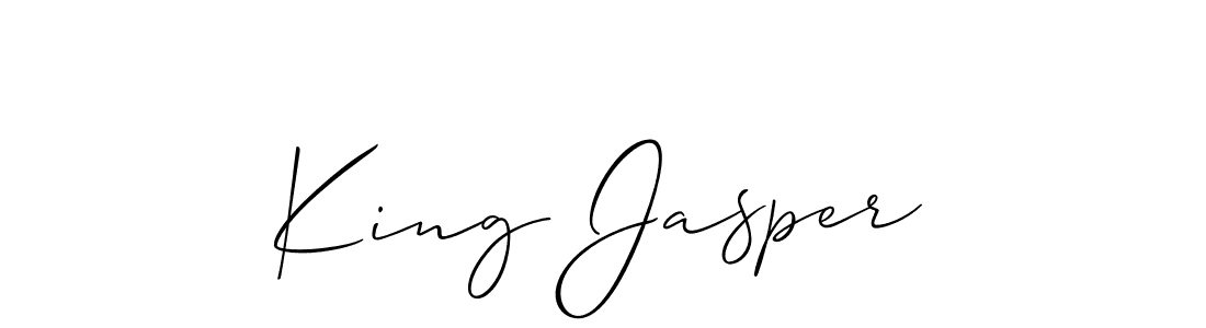 Create a beautiful signature design for name King Jasper. With this signature (Allison_Script) fonts, you can make a handwritten signature for free. King Jasper signature style 2 images and pictures png
