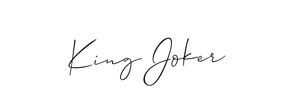 How to Draw King Joker signature style? Allison_Script is a latest design signature styles for name King Joker. King Joker signature style 2 images and pictures png