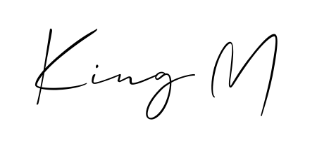 A timeless handwritten aesthetic for King M. The Allison_Script font gives your signature a handcrafted feel with natural curves. King M signature style 2 images and pictures png