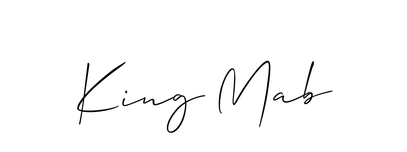 Make a beautiful signature design for name King Mab. With this signature (Allison_Script) style, you can create a handwritten signature for free. King Mab signature style 2 images and pictures png
