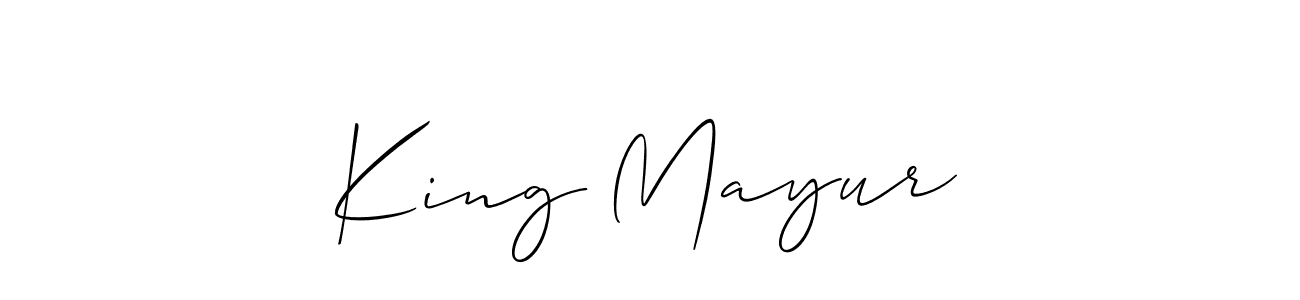 Create a beautiful signature design for name King Mayur™. With this signature (Allison_Script) fonts, you can make a handwritten signature for free. King Mayur™ signature style 2 images and pictures png