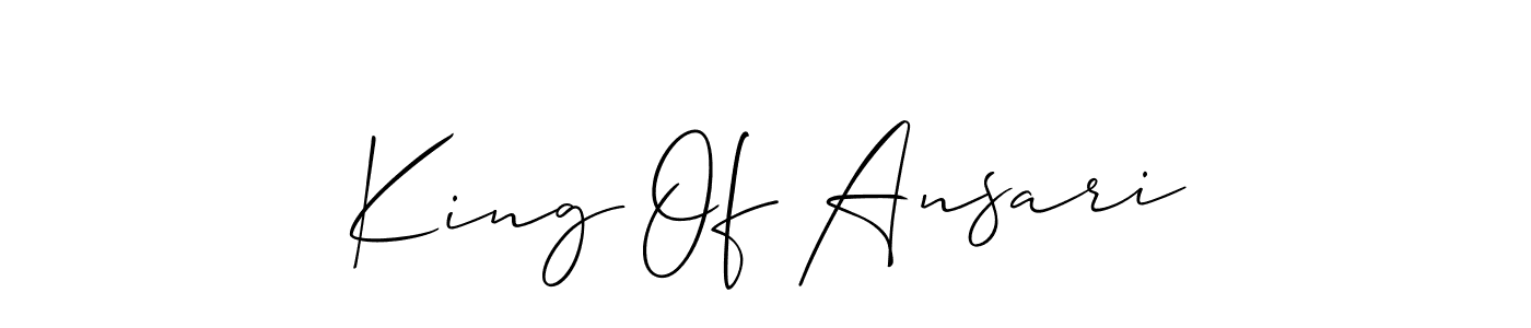 Create a beautiful signature design for name King Of Ansari. With this signature (Allison_Script) fonts, you can make a handwritten signature for free. King Of Ansari signature style 2 images and pictures png